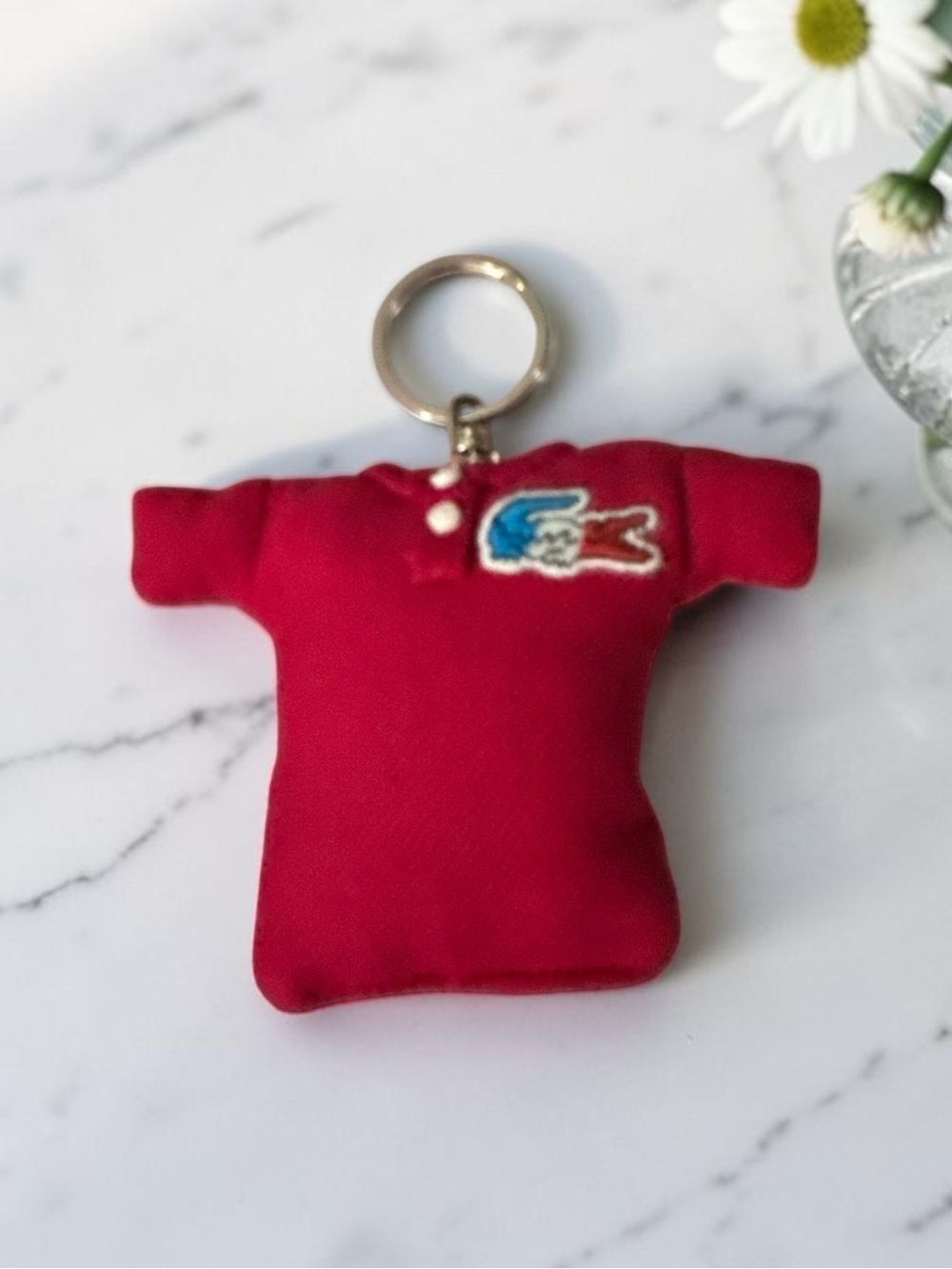 Lacoste Red Polo Shirt Key Ring Plush NIP